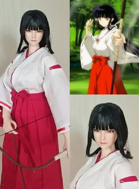 犬夜叉 桔梗 巫女服 女巫 头雕 整套女兵人人偶  NRTOYS