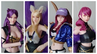 LOL kda女团 阿狸 卡莎 阿卡丽 伊芙琳12寸可动手办