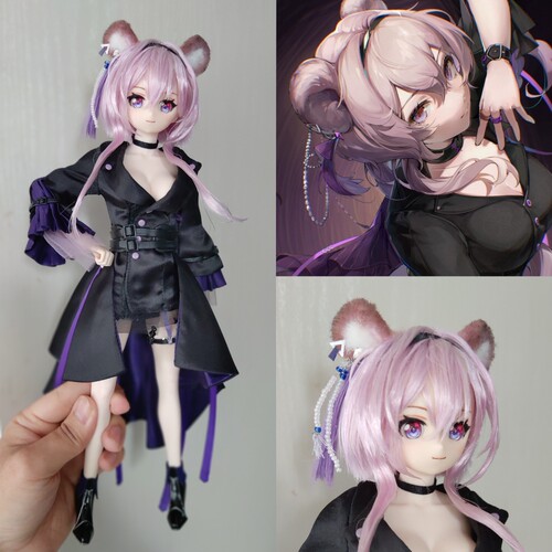 1/6明日方舟林雨霞sd dd bjd娃头六分可动人偶包胶素体