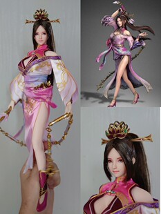 真三国无双 貂蝉 可动人偶模型手办包胶素体