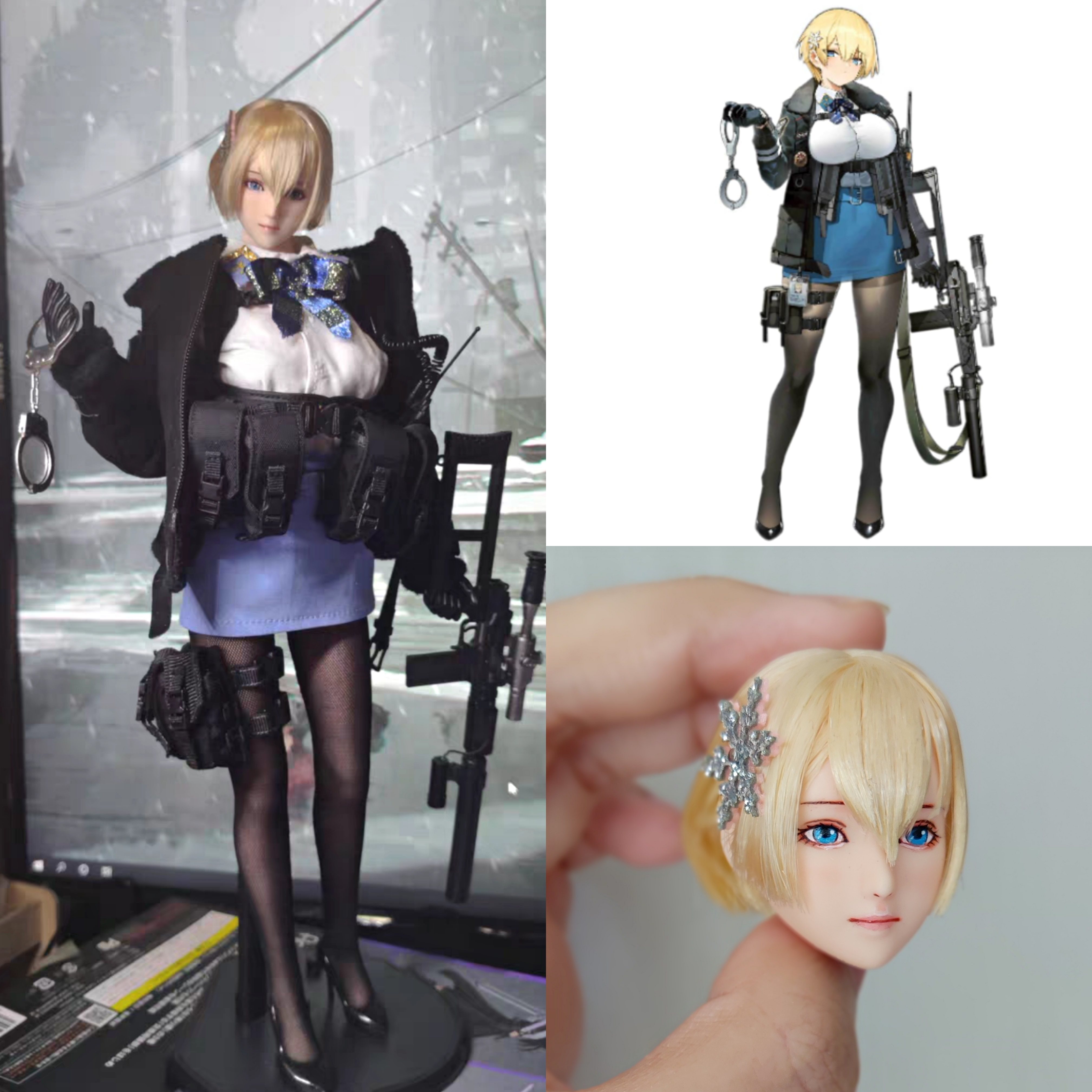 少女前线 vsk94 头雕定制 粘土可动人偶模型