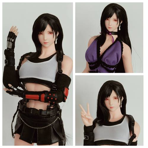 【现货】1/6最终幻想蒂法2.0女兵人植发头雕非gametoys可动人偶
