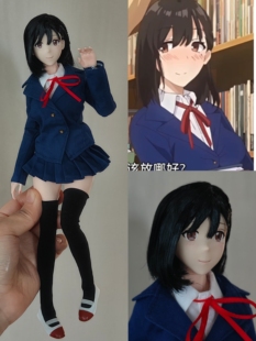 1/6不知名动漫女主植发布衣可动游戏人物定制定做bjd娃头兵人偶