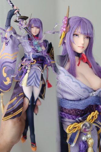 【现货】1/6原神手办雷电将军雷神2.0cos还原可动包胶人偶女兵人