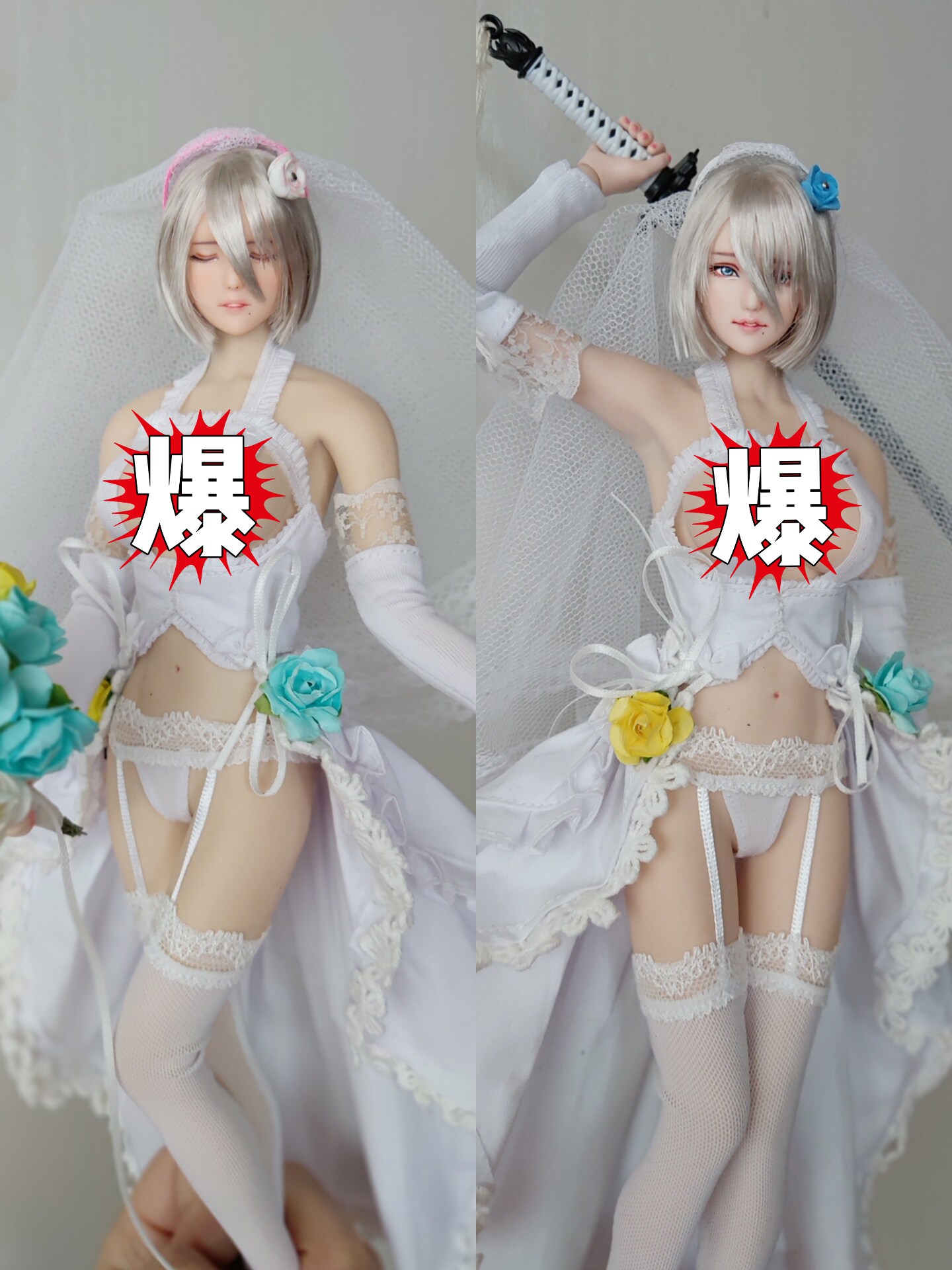 尼尔机械纪元 2b婚纱小姐姐 女兵性感人造人非super duck