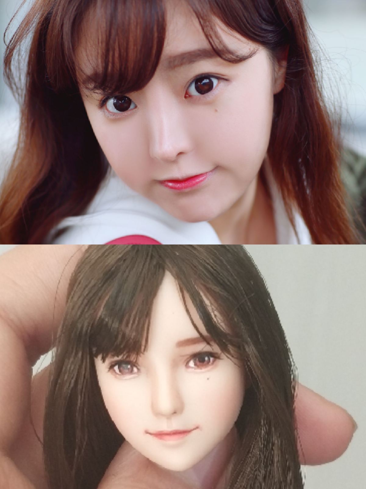 仿真人妆obitsu头雕女兵人