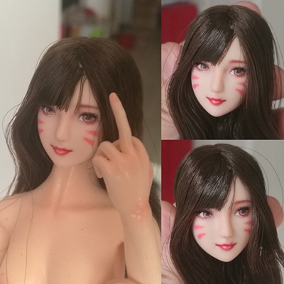 守望先锋D.VA手办头雕女兵人
