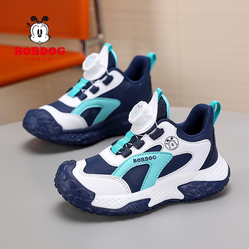 巴布豆男童防踢网面跑步运动鞋