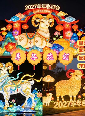 2027大型羊年花灯春节庙会灯会