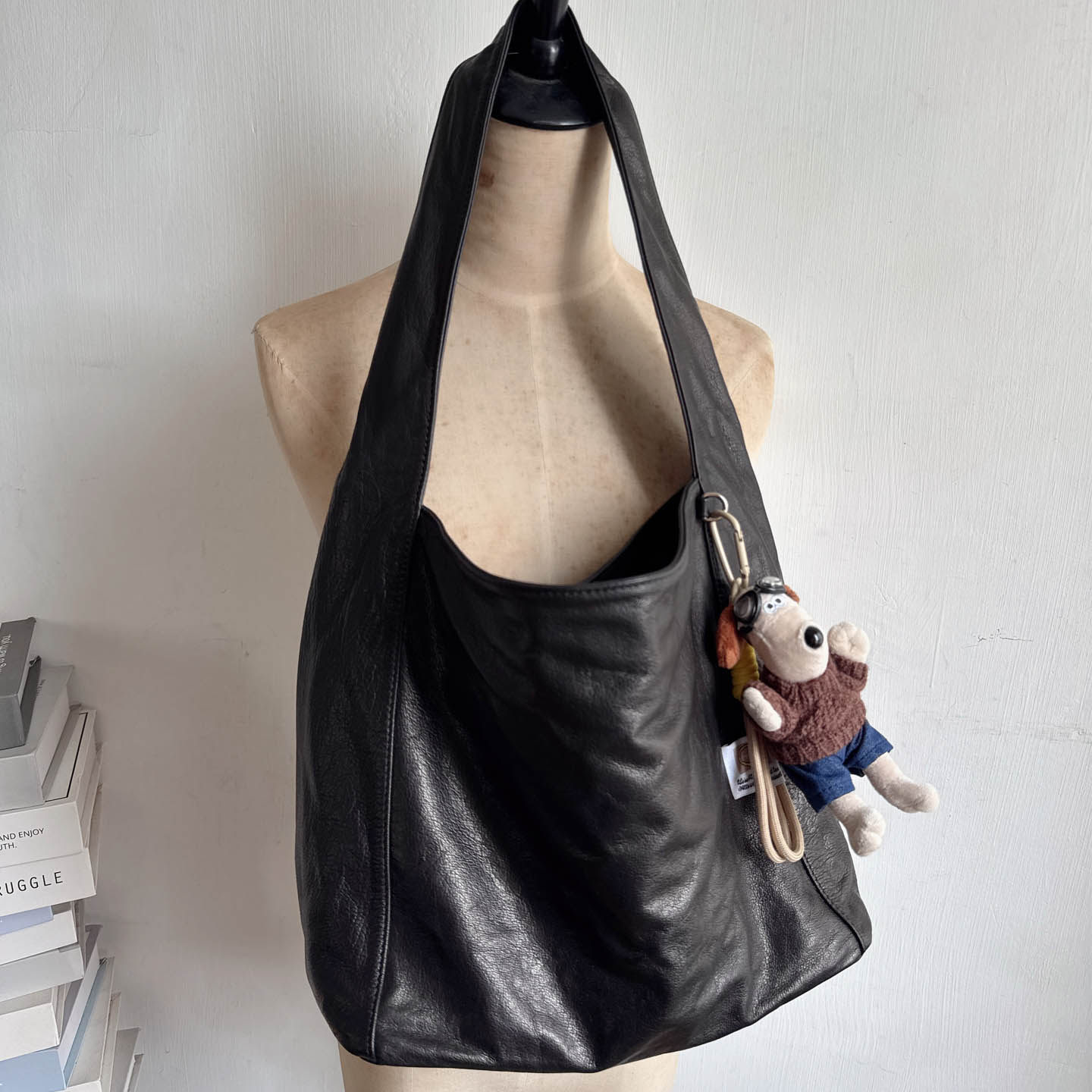 2025新款真皮女包~褶皱油蜡头层牛皮腋下托特包大容量时尚单肩包,箱包皮具/热销女包/男包,托特包,淘宝优惠券,粉丝福利购,淘宝优惠卷