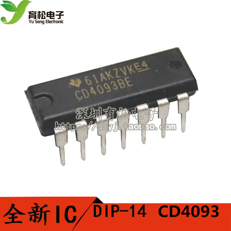 CD4093BE HEF4093 HCF4093 DIP-14 施密特触发器