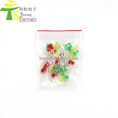 3mm发光管包LED灯颜