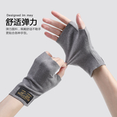 棉手套男士 原创秋冬季 保暖德绒跑步骑车战术手套半指男式 钓鱼手套