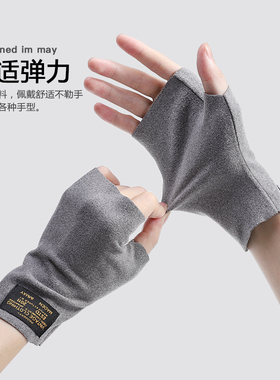 原创秋冬季保暖德绒跑步骑车战术手套半指男式棉手套男士钓鱼手套