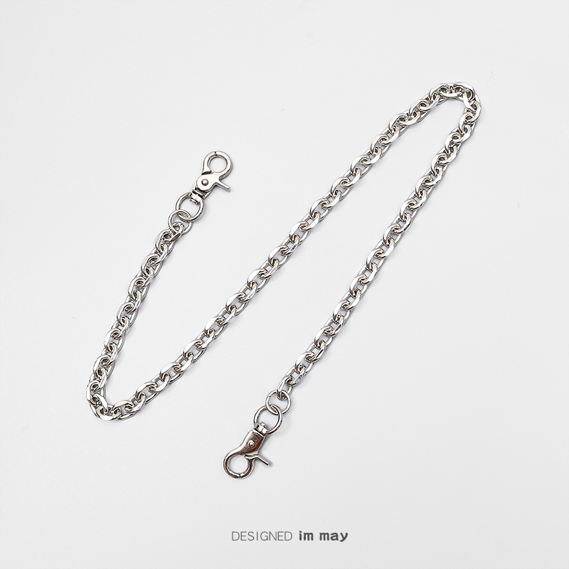 ins裤链嘻哈潮腰链男女通用带挂勾个性朋克小方巾双层圆珠裤链条