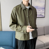 秋季新款韩版简约夹克外套皮衣帅气潮流男A328-21732-P125控165，男装皮衣，星座406