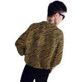 夏款短袖花衬衫豹纹休闲社会小伙贴标上衣A328-21302-P50K75，男装衬衫，星座406