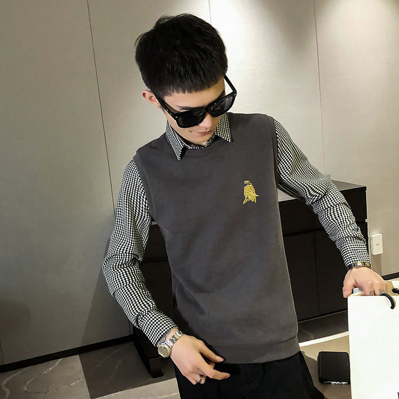 春秋季新款社会小伙拼接卫衣外套A328-21031-P65,男装卫衣,星座406