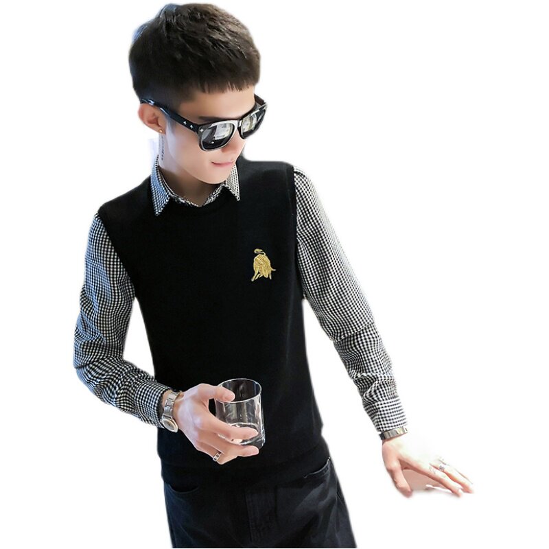 春秋季新款社会小伙拼接卫衣外套A328-21031-P65,男装卫衣,星座406