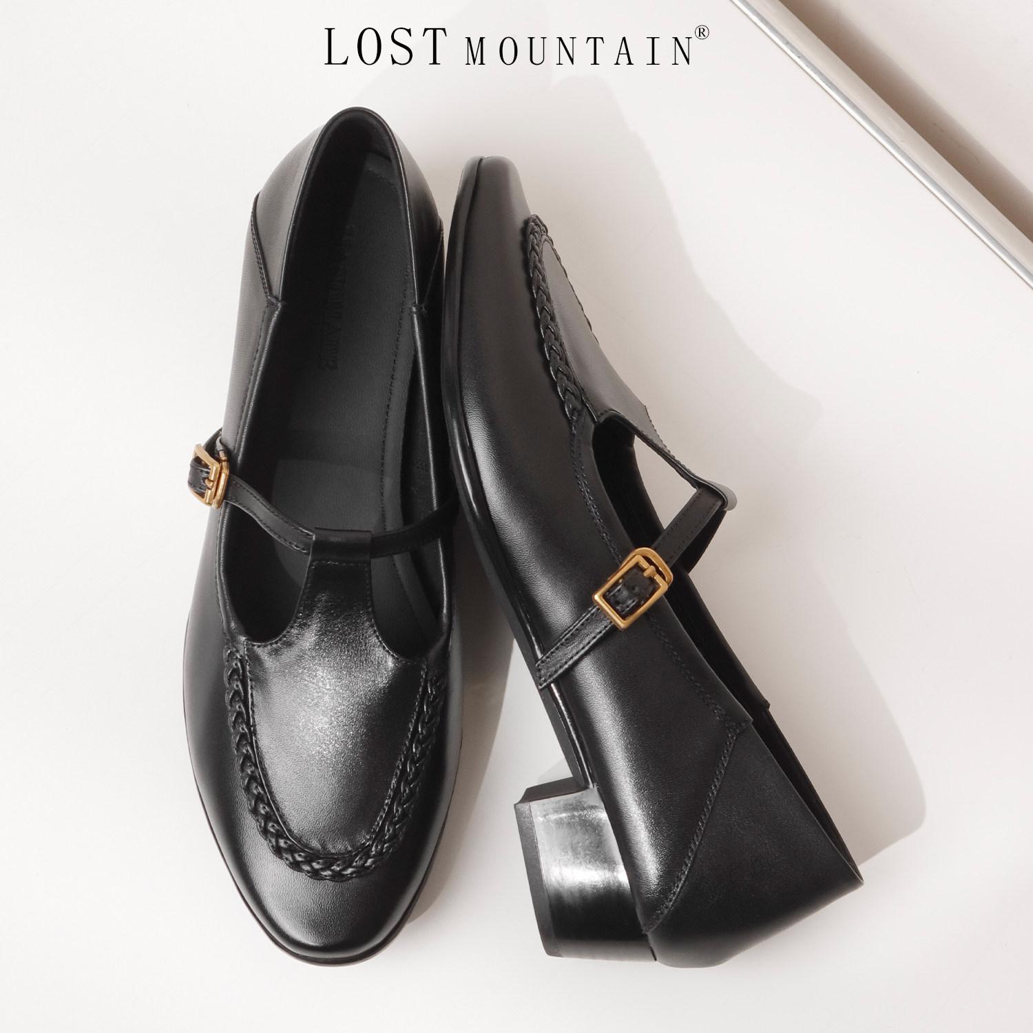 孤山定制法式复古小皮鞋圆头粗跟单鞋女2025新款玛丽珍丁字鞋大码,女鞋,浅口单鞋,淘宝优惠券,粉丝福利购,淘宝优惠卷