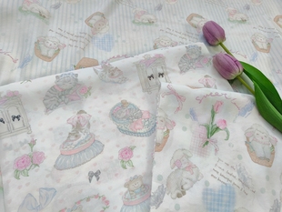 一米价福利24年新款 高密锦棉郁金香小羊猫咪儿童洛丽塔裙衬衣布料