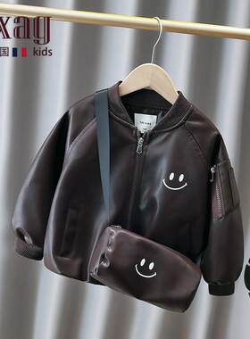 MXAG男童皮衣棒球服2026