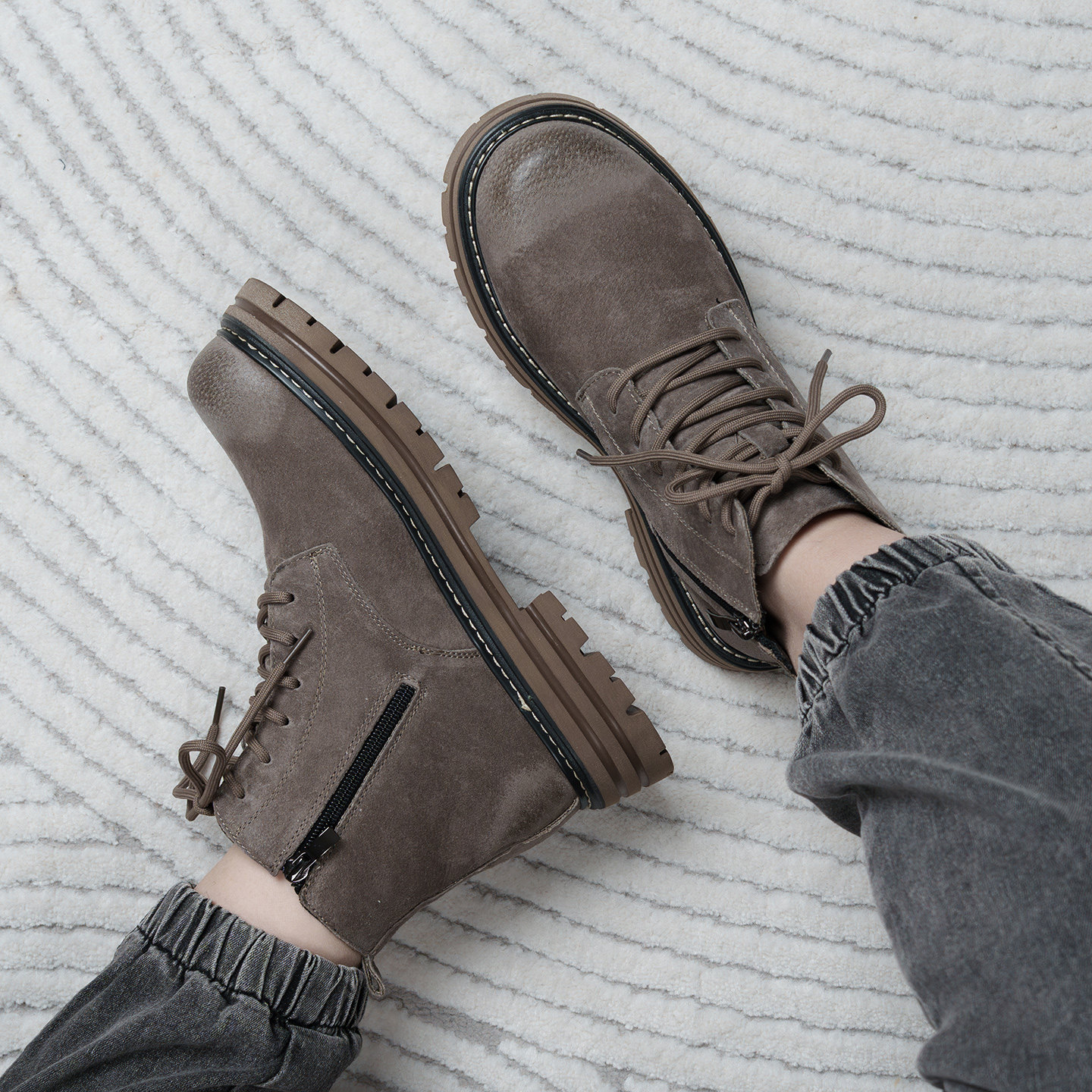 真皮马丁靴男鞋中帮皮靴高帮鞋户外登山皮鞋工装靴冬季棉鞋男靴子,流行男鞋,马丁靴,淘宝优惠券,粉丝福利购,淘宝优惠卷