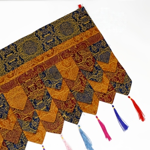 1米围幔印度小花普玛围帘藏式帷幔挂帘桌围墙围布艺佛堂装饰定制