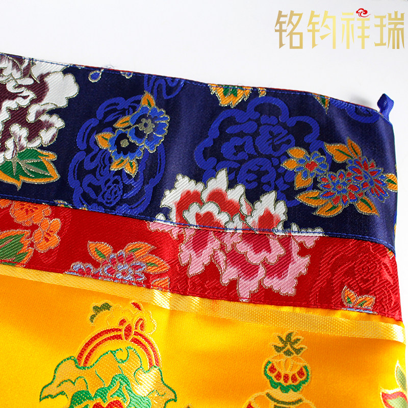 牡丹花桌前布桌背布龙布金刚杵桌布桌后布藏式佛堂室内装饰藏传