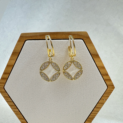 日韩原单耳饰古熙西银针耳环中式