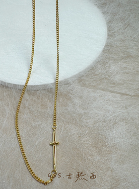 古熙西外饰｜潮牌原单925银包K金时髦个性精致通勤锁骨链高保色