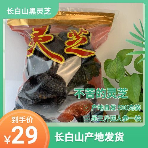 长白山半野生黑灵芝双十一500g