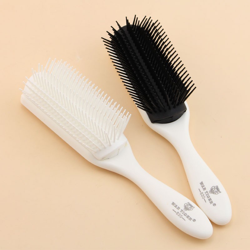 战虎专业美发九排梳内扣吹卷发油头梳防静电 男士大背头造型梳子