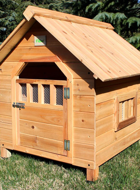 FIBER范博包邮实木本色狗屋室内室外通用防雨狗窝杉木猫窝宠物屋