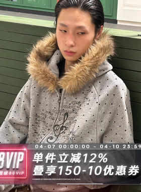 SADSOUP HOODIE 爱心波点 猎装毛领 音符涂鸦 400G加绒连帽卫衣