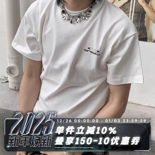 POH通勤boxy版 T恤男 型cleanfit小领口高支高密重磅300g四色短袖