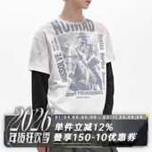 190g假两件长袖 POH 骑牧主题印花 喷染做旧卷边 SHEPHERD SLEEVE