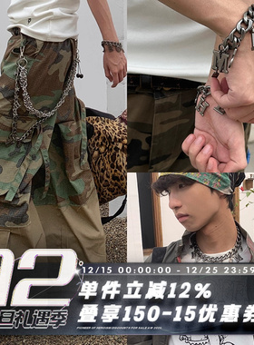 POH字母logo朋克摇滚金属饰品