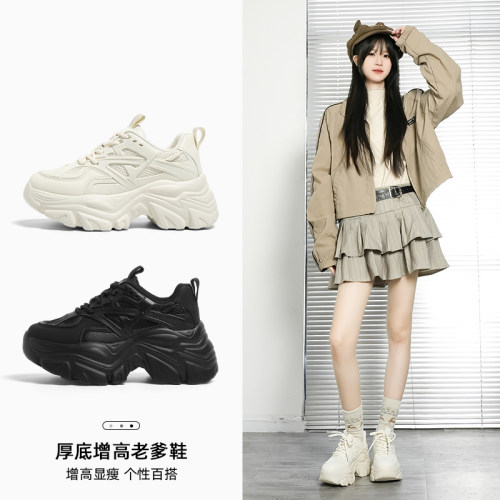 2026新款增高厚底女老爹鞋百搭