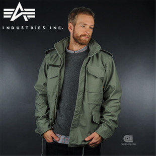 alpha阿尔法工业M65户外休闲耐穿轻防水修身 战术风衣 棉涤美军经典