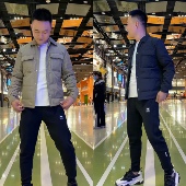 翻领轻薄衬衫 衬衫 羽绒服青年时尚 冬季 领外套 休闲短款 9901秋冬男士