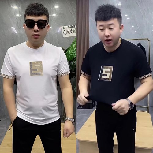 3006夏季男士黑色欧洲站潮流半袖上衣男款男装衣服流行短袖T恤男 - 封面