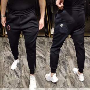 2159秋冬男士厚款小脚卫裤时尚男保暖运动裤冬季加绒休闲裤男男裤