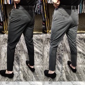 小脚商务休闲裤 灰色黑色九分裤 09男式 西裤 修身 男士 薄款 男男裤 夏季