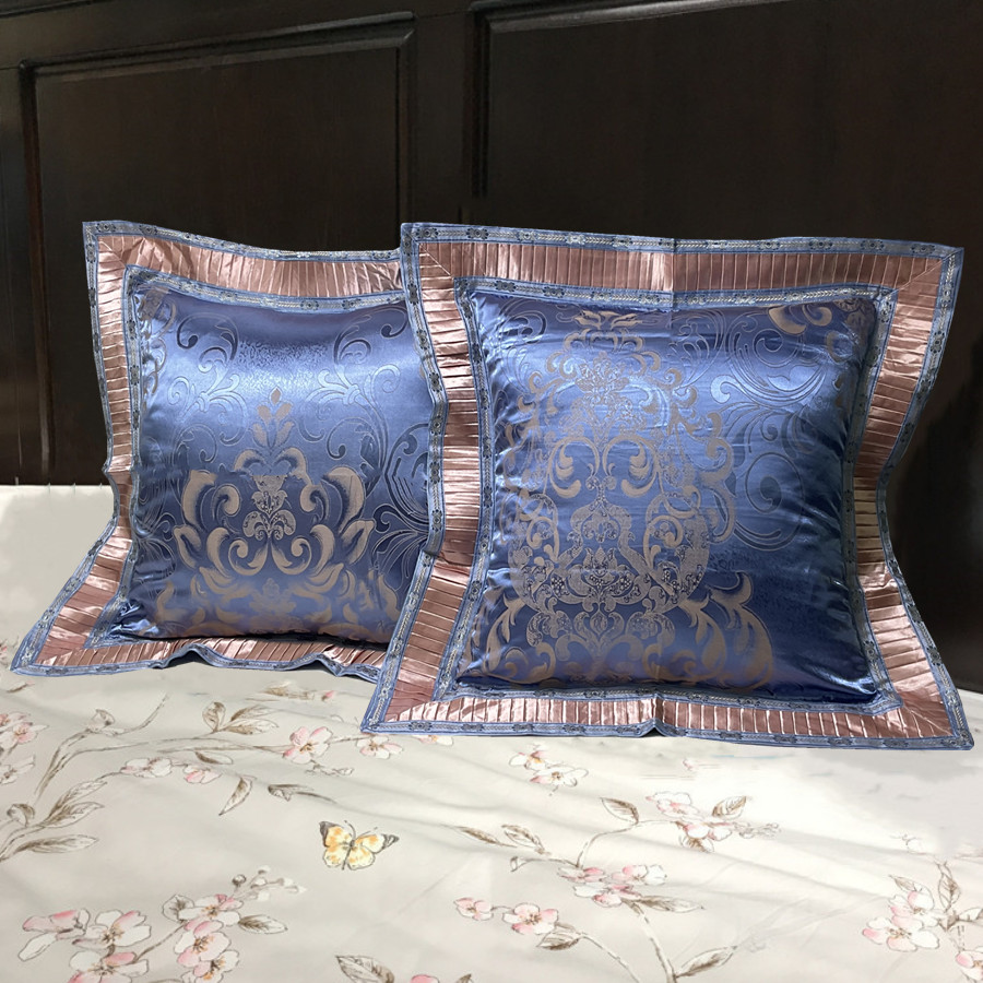 欧式55x55全棉贡缎提花抱枕套