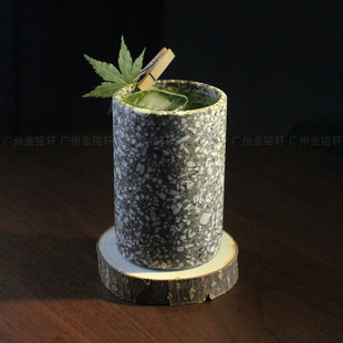 个性鸡尾酒杯石质麦饭石杯日式创意朱丽普杯调酒杯Mint Julep Cup