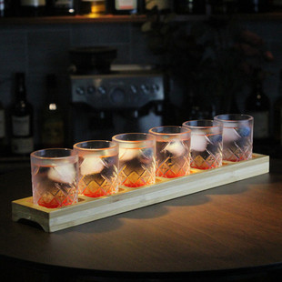 土耳其进口玻璃小酒杯一口杯SHOT杯子烈酒杯白酒杯套装 配杯架杯托