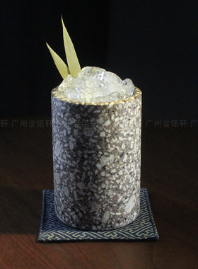 个性鸡尾酒杯石质麦饭石杯日式创意朱丽普杯调酒杯Mint Julep Cup