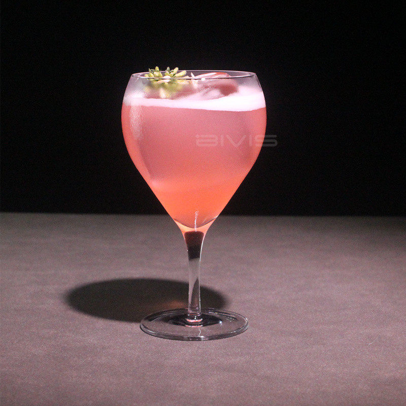 无铅水晶玻璃心形马天尼杯 日式滴水款鸡尾酒杯 高脚比利时古典杯