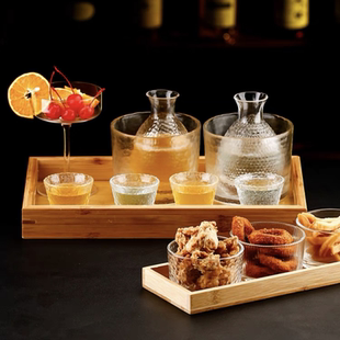 微醺鸡尾酒杯组合套装日式清酒壶玻璃斗笠杯斗酒酒具氛围感果酒杯